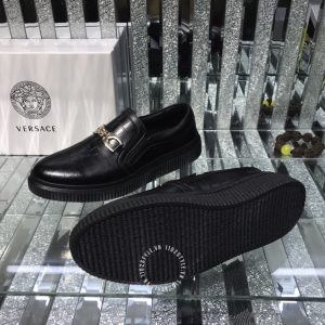 Giày slipon Versace nam màu đen replica 1:1 chính hãng - Ảnh 8
