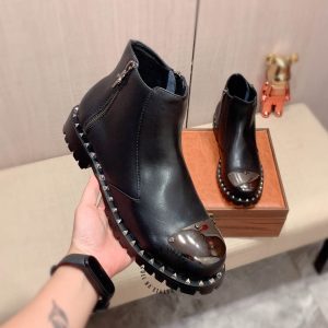 Giày Versace nam cao cấp màu đen mũi kim loại super fake 1:1 - Ảnh 5