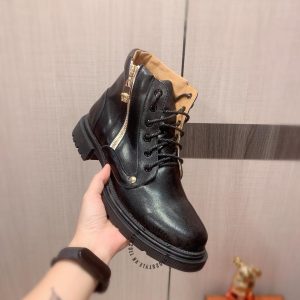 Boot Versace nam hàng hiệu cao cấp màu đen logo vàng giá tốt - Ảnh 7
