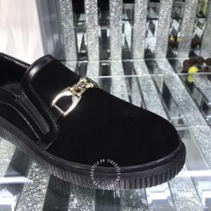 Giày slipon Versace nam màu đen da lộn cao cấp - Hình ảnh 6