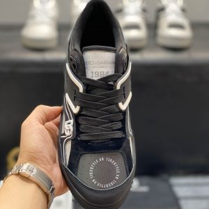 Giày nam Dolce & Gabbana màu đen viền trắng da xịn - Ảnh 5