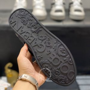 Giày nam Dolce & Gabbana màu đen viền trắng da xịn - Ảnh 9