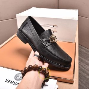 Giày Loafer Versace nam hàng hiệu da xịn màu đen sần giá tốt - Ảnh 5