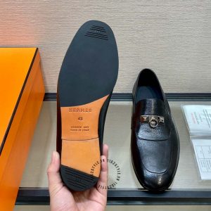 Giày lười Hermes nam khuy kim loại cao cấp giá tốt - Hình ảnh 8