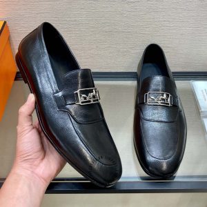 Giày Loafer Hermes nam logo cao cấp phiên bản hàng hiệu - Hình ảnh 2