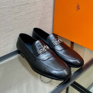 Giày Loafer Hermes nam logo cao cấp phiên bản hàng hiệu - Hình ảnh 3