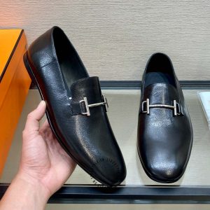 Giày lười Hermes nam da trơn logo cao cấp phiên bản hàng hiệu Like Auth - Hình ảnh 2