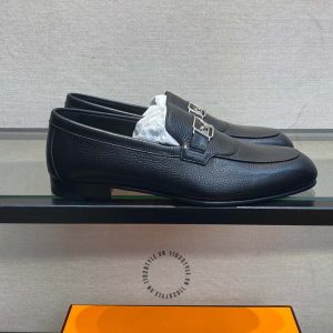 Giày Loafer Hermes nam da sần phiên bản hàng hiệu giá ưu đãi - Hình ảnh 7
