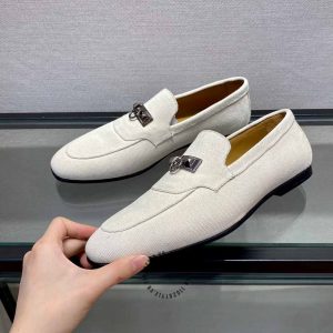 Giày lười Hermes logo cao cấp phiên bản hàng hiệu Like Auth - Hình ảnh 4