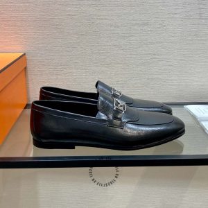 Giày Loafer Hermes nam logo cao cấp phiên bản hàng hiệu - Hình ảnh 6