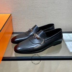 Giày lười Hermes nam khuy kim loại cao cấp giá tốt - Hình ảnh 2