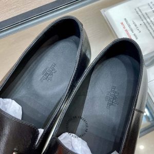 Giày lười Hermes nam da trơn logo cao cấp phiên bản hàng hiệu Like Auth - Hình ảnh 7
