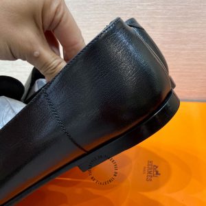Giày lười Hermes nam da trơn logo cao cấp phiên bản hàng hiệu Like Auth - Hình ảnh 8