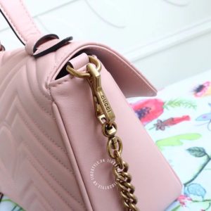 Túi xách đeo chéo Gucci nữ màu hồng replica 1:1 chính hãng - Ảnh 7