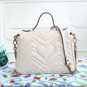 Túi xách Gucci nữ da xịn màu trắng phiên bản replica 1:1 - Ảnh 3