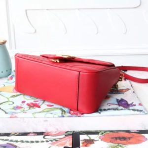 Túi xách Gucci nữ màu đỏ logo GG rep 1:1 chính hãng - Hình ảnh 9