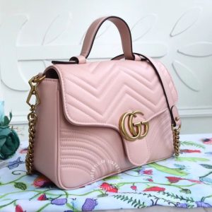 Túi xách đeo chéo Gucci nữ màu hồng replica 1:1 chính hãng - Ảnh 2