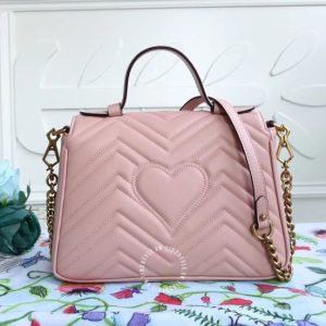 Túi xách đeo chéo Gucci nữ màu hồng replica 1:1 chính hãng - Ảnh 3