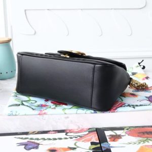 Túi xách đeo chéo Gucci nữ màu đen logo GG hàng hiệu cao cấp - Hình ảnh 9