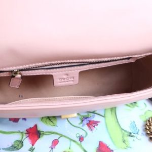 Túi xách đeo chéo Gucci nữ màu hồng replica 1:1 chính hãng - Ảnh 9