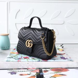 Túi xách đeo chéo Gucci nữ màu đen logo GG hàng hiệu cao cấp - Hình ảnh 2