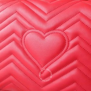 Túi xách Gucci nữ màu đỏ logo GG rep 1:1 chính hãng - Hình ảnh 5
