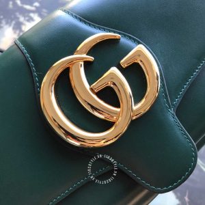 Túi xách Gucci nữ da thật màu xanh logo GG phiên bản hàng hiệu - Hình ảnh 8