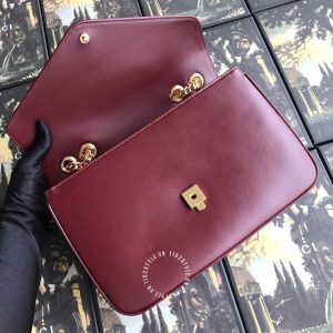 Túi xách Gucci đỏ đô logo kim loại cao cấp hàng hiệu nữ màu - Hình ảnh 4