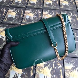 Túi xách đeo chéo Gucci nữ màu xanh logo hàng hiệu cao cấp - Ảnh 3