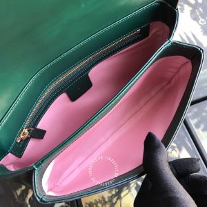 Túi xách Gucci nữ da thật màu xanh logo GG phiên bản hàng hiệu - Hình ảnh 9