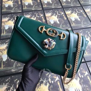 Túi xách đeo chéo Gucci nữ màu xanh logo hàng hiệu cao cấp - Ảnh 2