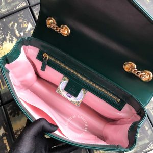 Túi xách đeo chéo Gucci nữ màu xanh logo hàng hiệu cao cấp - Ảnh 7