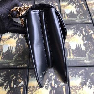 Túi xách Gucci nữ da trơn màu đen logo cao cấp hàng hiệu - Hình ảnh 7