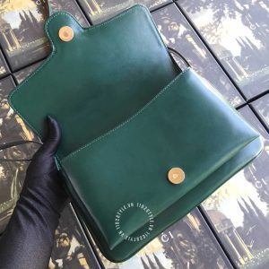 Túi xách Gucci nữ da thật màu xanh logo GG phiên bản hàng hiệu - Hình ảnh 5