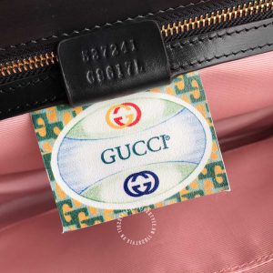 Túi xách Gucci nữ da trơn màu đen logo cao cấp hàng hiệu - Hình ảnh 6