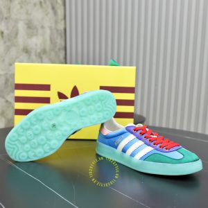 Giày Gucci Sneaker nam da lộn phối màu dây đỏ cao cấp - Ảnh 9