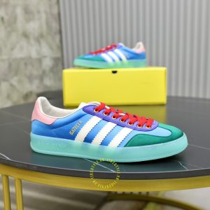 Giày Gucci Sneaker nam da lộn phối màu dây đỏ cao cấp - Ảnh 6