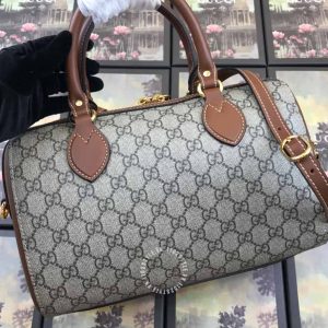 Túi du lịch Gucci nữ màu ghi họa tiết Monogram phiên bản hàng hiệu - Hình ảnh 2