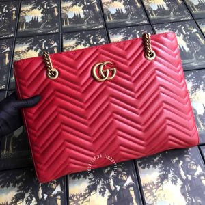 Túi xách Gucci nữ màu đỏ logo GG phiên bản cao cấp - Hình ảnh 2