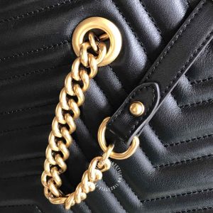 Túi xách Gucci nữ màu đen logo GG rep 1:1 chính hãng - Ảnh 5
