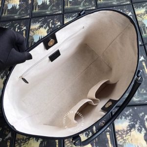 Túi xách Gucci nữ màu đen da xịn replica 1:1 chính hãng - Ảnh 9