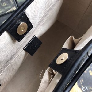 Túi xách Gucci nữ màu đen da xịn replica 1:1 chính hãng - Ảnh 8