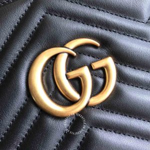 Túi xách Gucci nữ màu đen logo GG rep 1:1 chính hãng - Ảnh 4