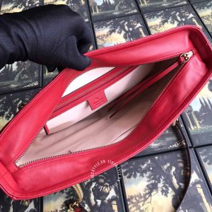 Túi xách Gucci nữ màu đỏ logo GG phiên bản cao cấp - Hình ảnh 9
