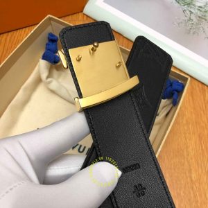 Dây lưng nam Louis Vuitton mặt khóa màu vàng cao cấp - Hình ảnh 7