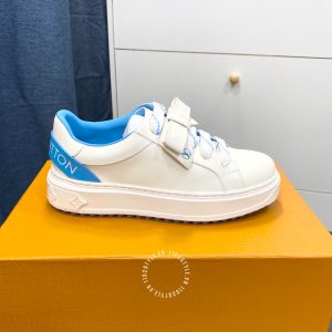 Giày sneaker Louis Vuitton màu trắng lót xanh cao cấp hàng hiệu - Ảnh 5