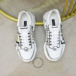 Sneaker Dolce & Gabbana trắng phối hoạ tiết nhiều màu hàng hiệu - Ảnh 2