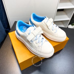 Giày sneaker Louis Vuitton màu trắng lót xanh cao cấp hàng hiệu - Ảnh 2