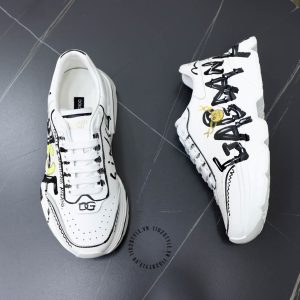 Sneaker Dolce & Gabbana trắng phối hoạ tiết nhiều màu hàng hiệu - Ảnh 3