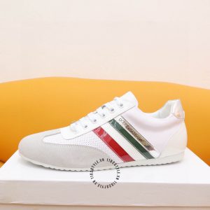Giày sneaker D&G màu trắng phối hoạ tiết kẻ sọc replica 1:1 - Ảnh 9